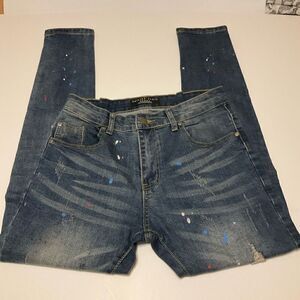 Philipp Plein Paint Splatter Men’s 5 Pocket Straight leg Jeans